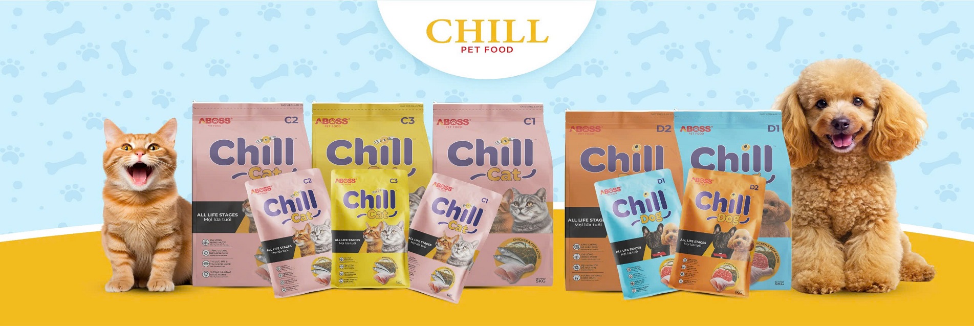 Thức ăn cho chó mèo Chill Pet food, Chill Cat, Chill Dog